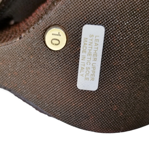 Le Matin Brown Genuine Leather Platform High Heel Sandals Woman's Size 10 - Picture 9 of 9